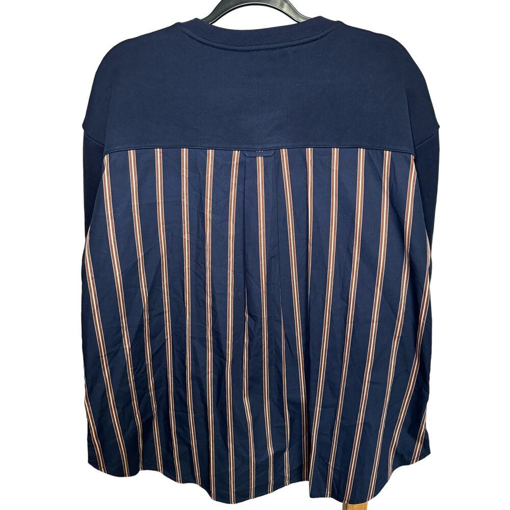 Jason Wu Crewneck Combo Striped Button Down Sweat… - image 8